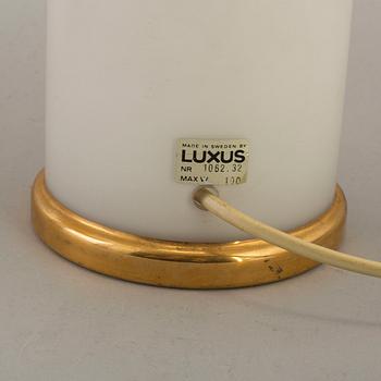 LUXUS, bordslampor, ett par, 1970-tal.