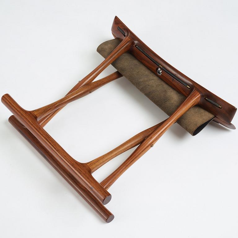 Ole Wanscher, a rosewood "Egyptian stool", Poul Jeppesen-møbler, Danmark, jubilee edition 2003.