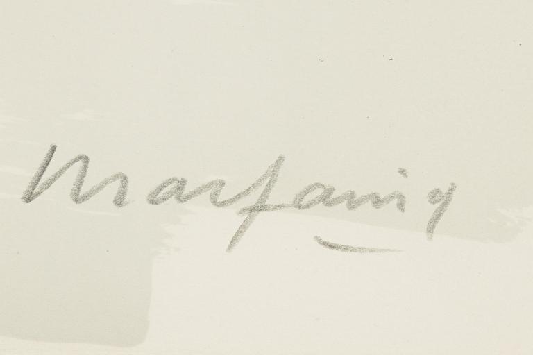 André Marfaing, färglitografi, signerad 23/100.