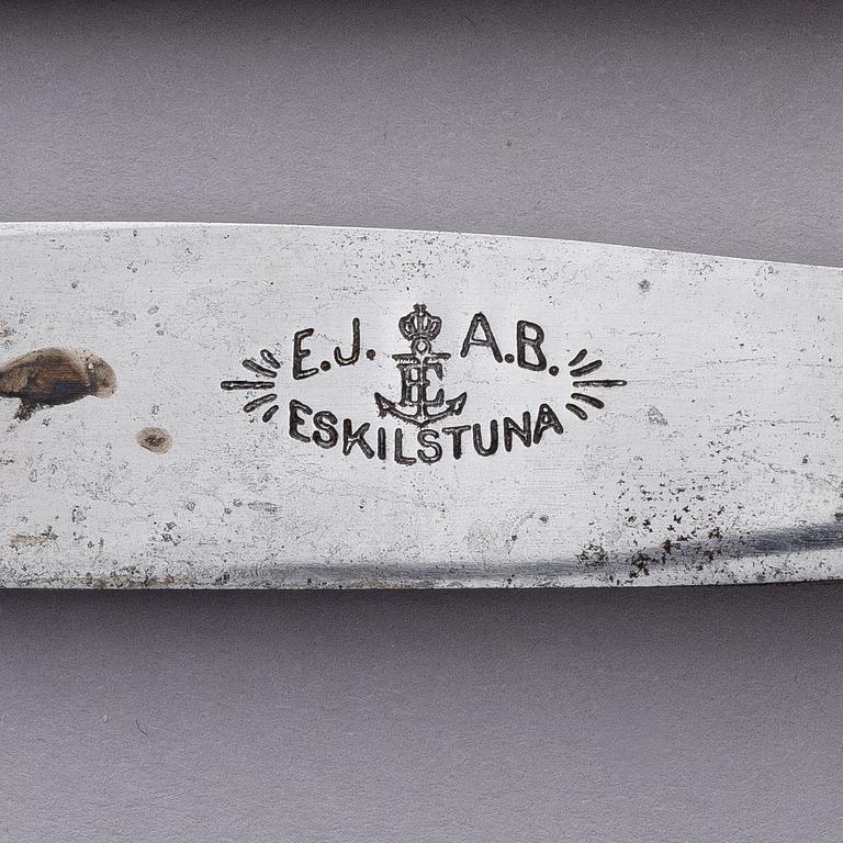 A Swedish set of 21 piece silver table-cutlery, marks of Isak Trybom, Stockholm 1766-1783.