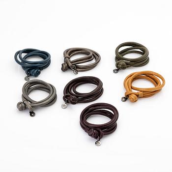 Ole Lynggaard, Leather bracelets, 7, for “Sweet Drops”, designed by Charlotte Lynggaard.