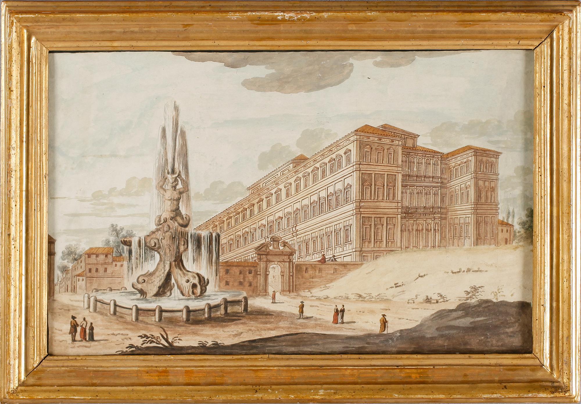 OKÄND KONSTNÄR, akvarell, 1800-tal.