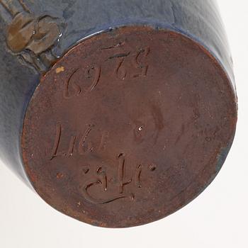 Hilma Persson-Hjelm, an Art Nouveau ceramic vase, signed and dated 1917.