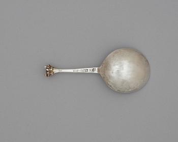 A Swedish 18th century parcel-gilt spoon, marks of Petter Zetterstens widow, Norrköping 1744.