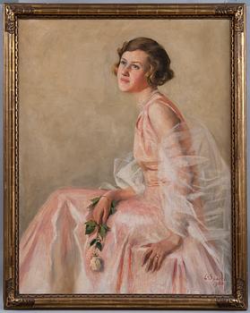 Louis Sparre, GIRL IN A PINK DRESS.
