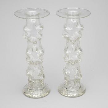 LJUSSTAKAR, 4 st, glas, Erkkitapio Siiroinen, Riihimäen Lasi, 1900-talets slut.