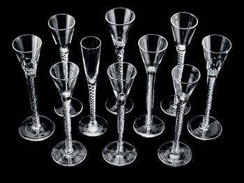 SNAPSGLAS, 10 st, snarlika, 1900-tal.