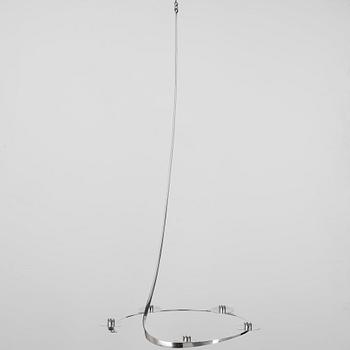 Nils Nisbel, NILS NISBEL, a five-light sterling chandelier, Sigtuna, Sweden 1982.