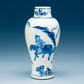 1899. A blue and white vase, Qing dynasty, 18th Century.