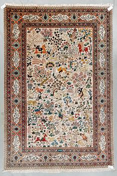 MATTA, semiantik/old Keshan, figural. Ca 290x198 cm.
