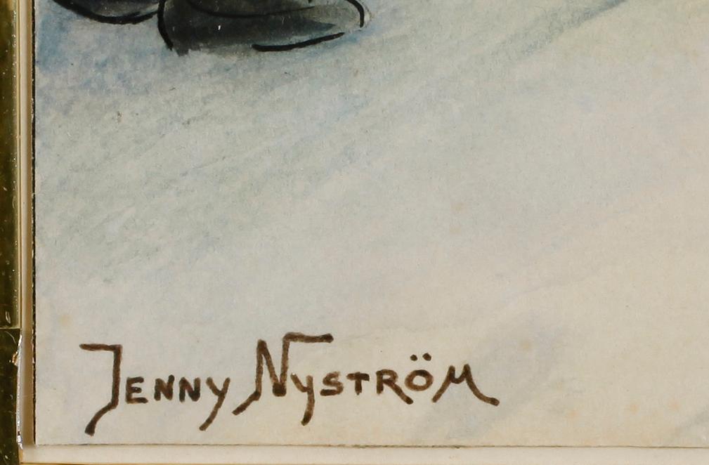 JENNY NYSTRÖM, akvarell, sign.