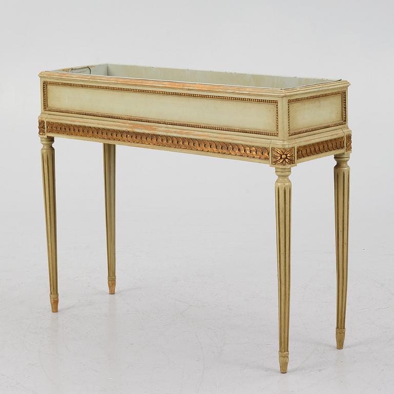 A Gustavian style flower table, mid/second half of the 20th century.