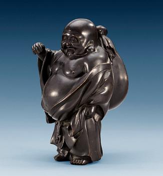 1296. A Japanese bronze figure, Meiji, ca 1900.