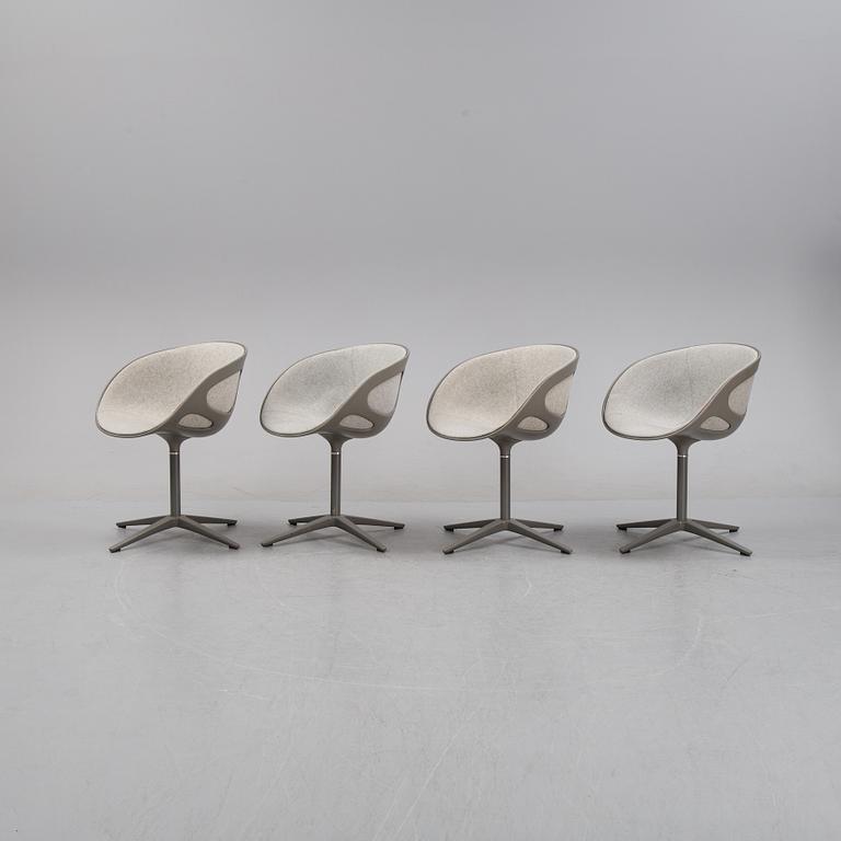 Hiromichi Konno, a set of four 'Rin' chairs from Fritz Hansen, Denmark, 2009.