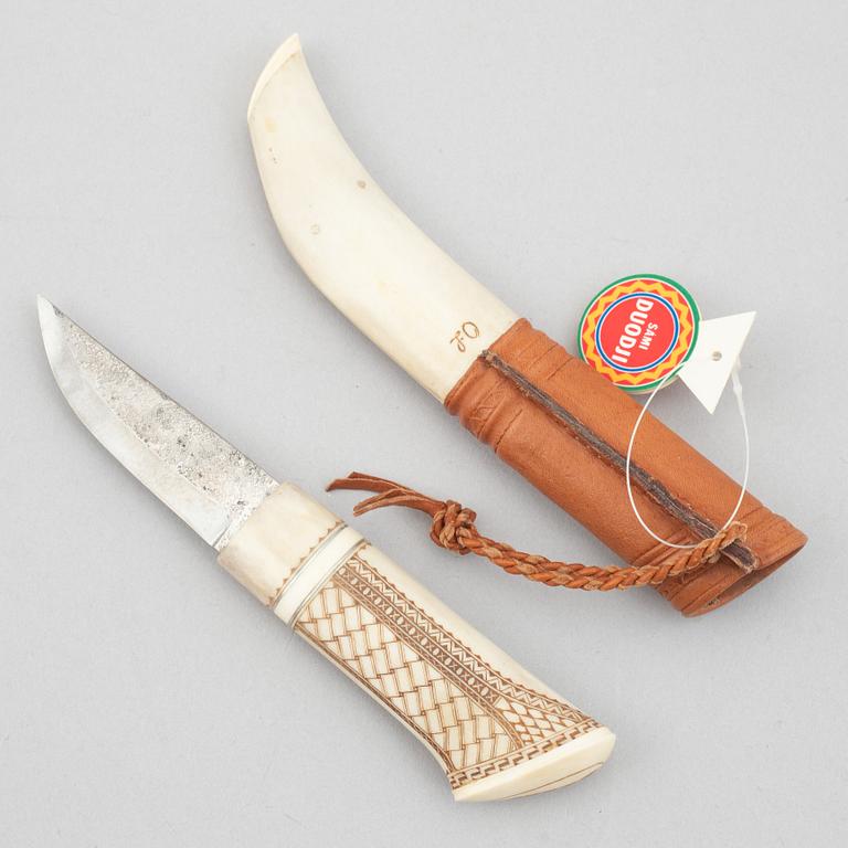 Olle Lundmark, a reindeer antler knife, signed.