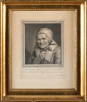 Johann Georg Wille · JOHANN GEORG WILLE, efter, kopparstick, daterat 1774.