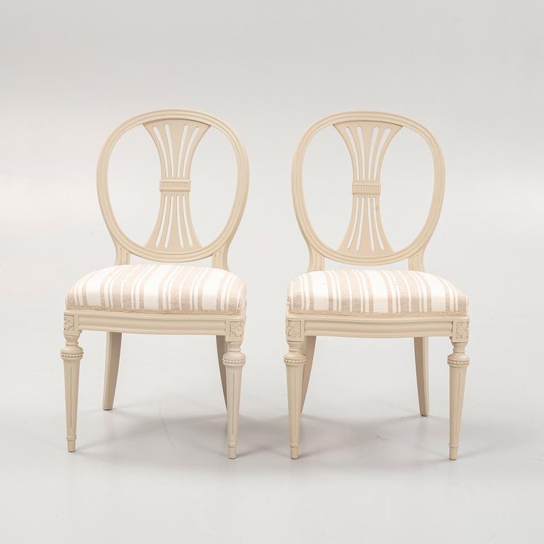 Matgrupp, 9 delar, gustaviansk stil, sent 1900-tal.