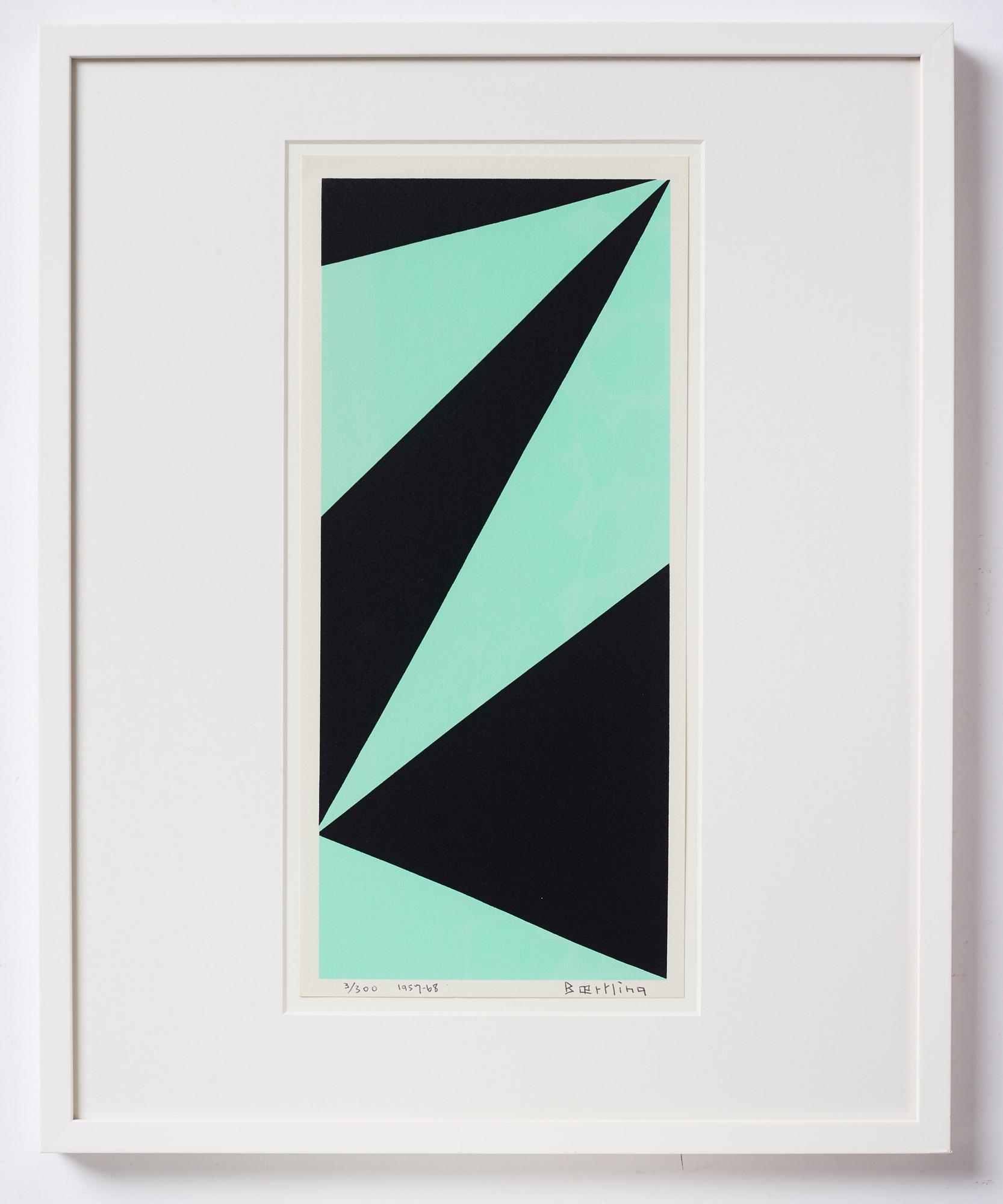 Olle Baertling, silkscreen in colours, 1959-68, signed 3/300.