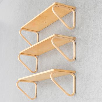 Three shelves by Alvar Aalto, Artek, second half of the 20th century.
