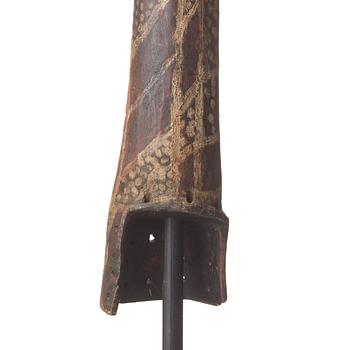 HEADDRESS, Antelope (Adoné), painted wood, height 116 cm, Kurumba peoples, Mali, the second half of the 20th century.