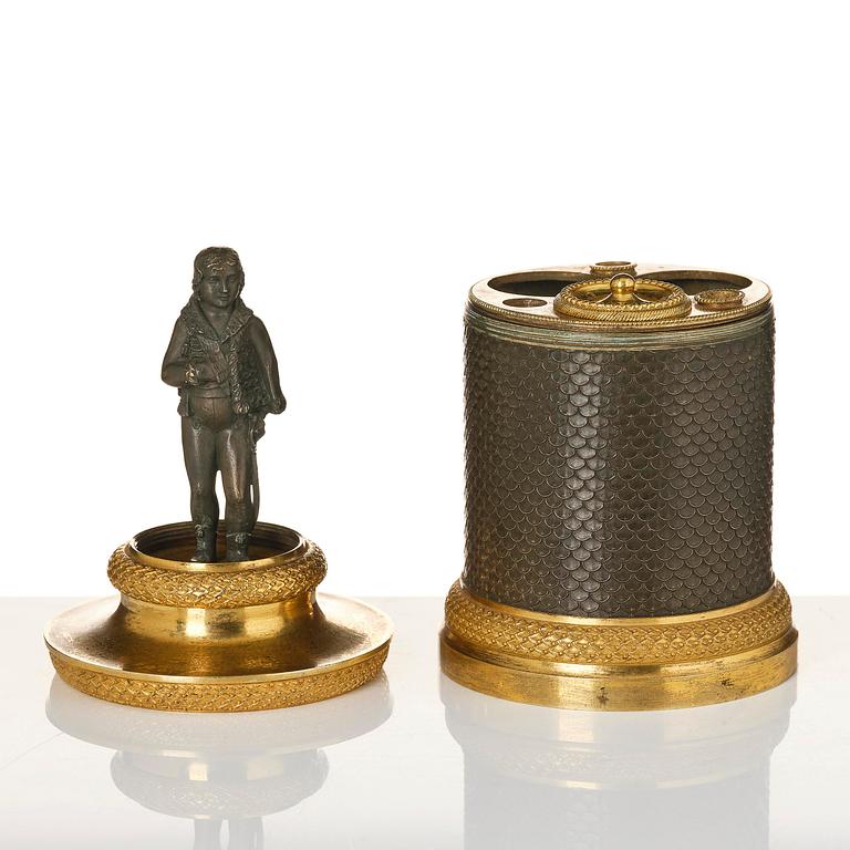 Reseljusstake med skrivutensilier, Frankrike, 1800-talets början, Empire.