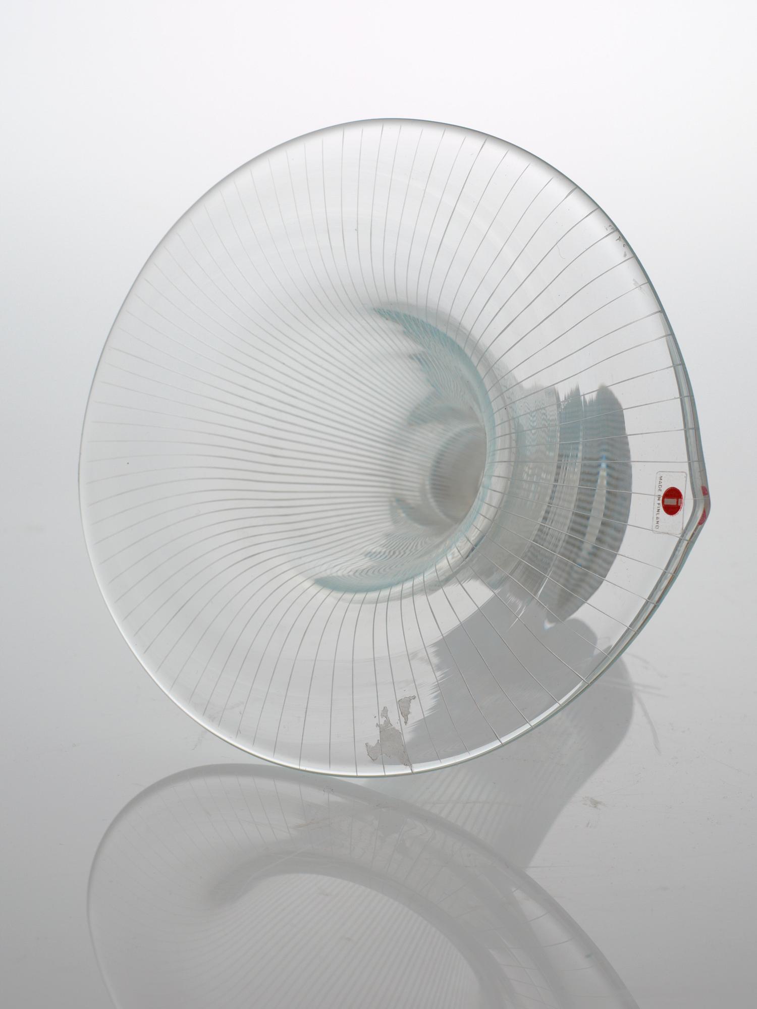 A Tapio Wirkkala 'Kantarelli' glass vase, Iittala, Finland, 1982.