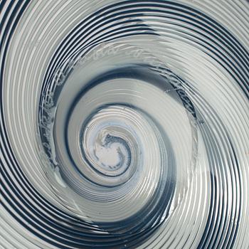HEIKKI ORVOLA, two bowls, glass, signed, Nuutajärvi, Notsjö, Finland.