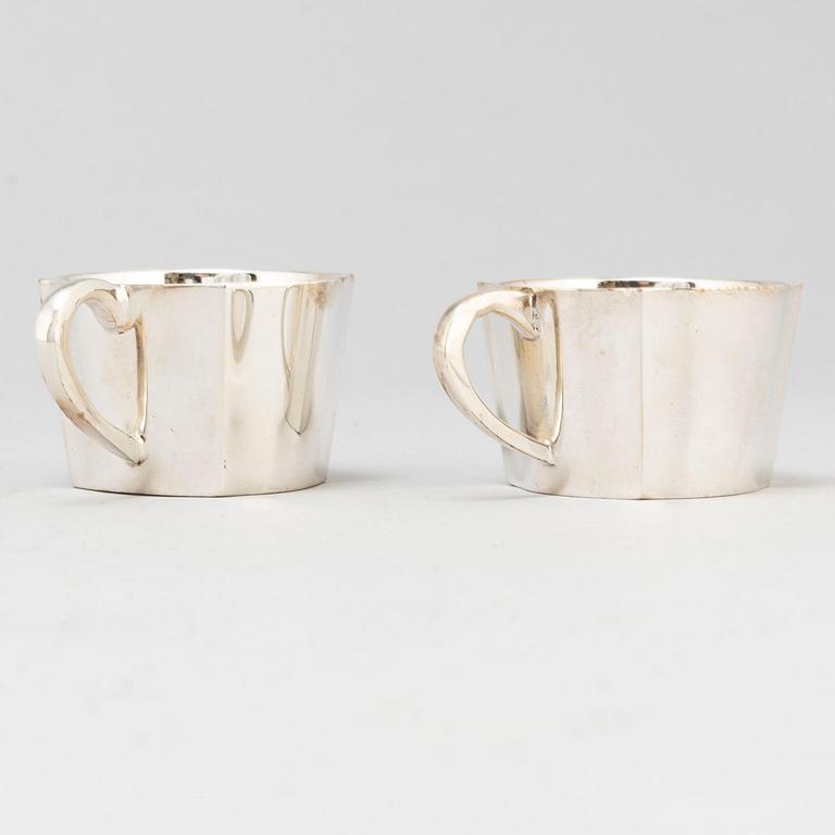 SIGVARD BERNADOTTE, nysilver, 28 st, punschbägare.