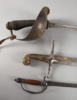 PARTI VAPEN/VAPENDELAR, 5 st, 18-1900-tal.