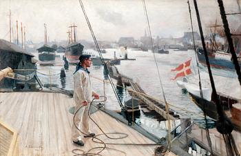 212. Albert Edelfelt, "FRÅN KÖPENHAMNS REDD I".