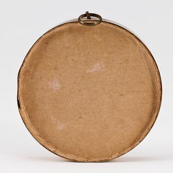 MINIATYRMÅLNING empire, Gouache på ben, 1800-tal.