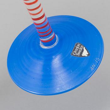 ANNE NILSSON, champagneglas, 4 st, "Clown", glas, Orrefors, signerade, 1900-talets andra hälft.