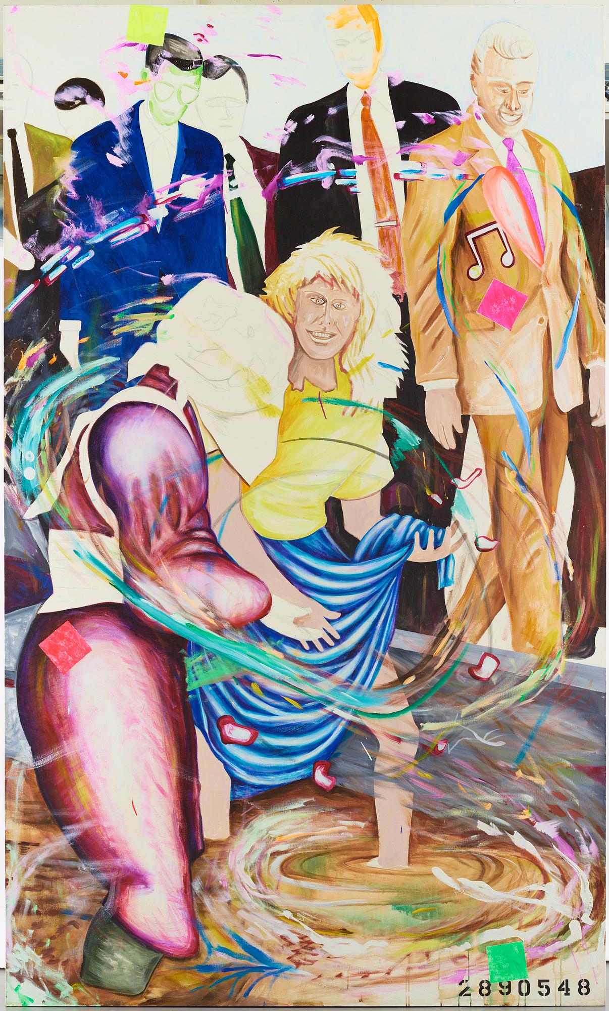 Jonathan Borofsky, acrylic on canvas.