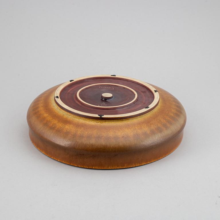 Berndt Friberg, a glazed stoneware dish, Gustavsbergs Studio, signed Friberd with date letter "b" for 1960.