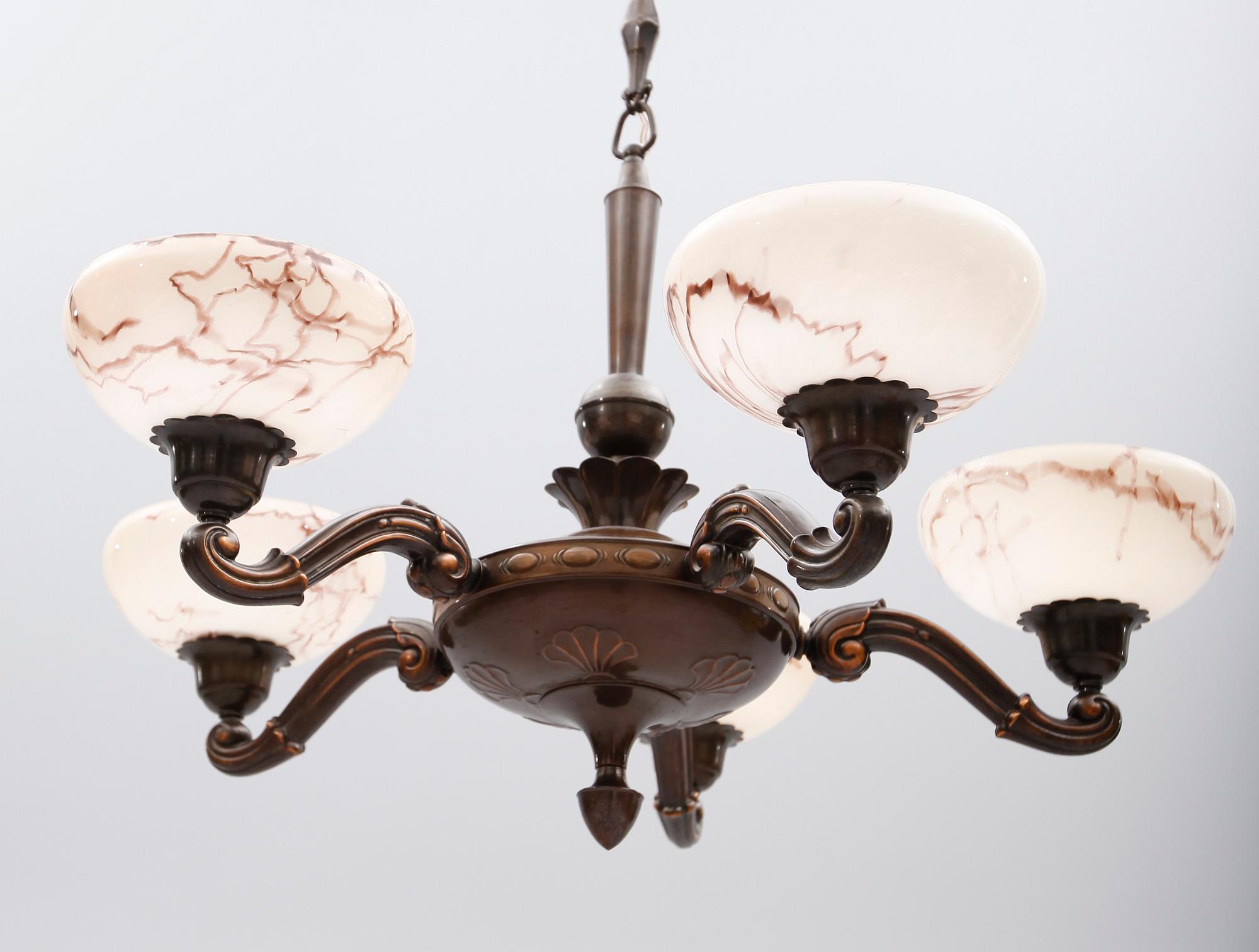 TAKLAMPA, 1930-/40-tal. Höjd ca 45 cm.