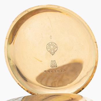 Omega, pocket watch, hunter case, 49.5 mm.