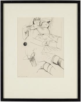 JOHN-E FRANZÉN, pencil drawing, signed and dated 1969.