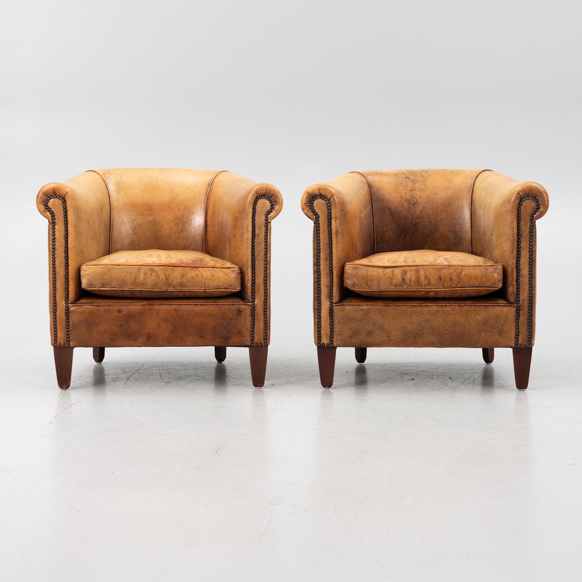 Clubfåtöljer, ett par, Bendic International, 1900-talets slut.