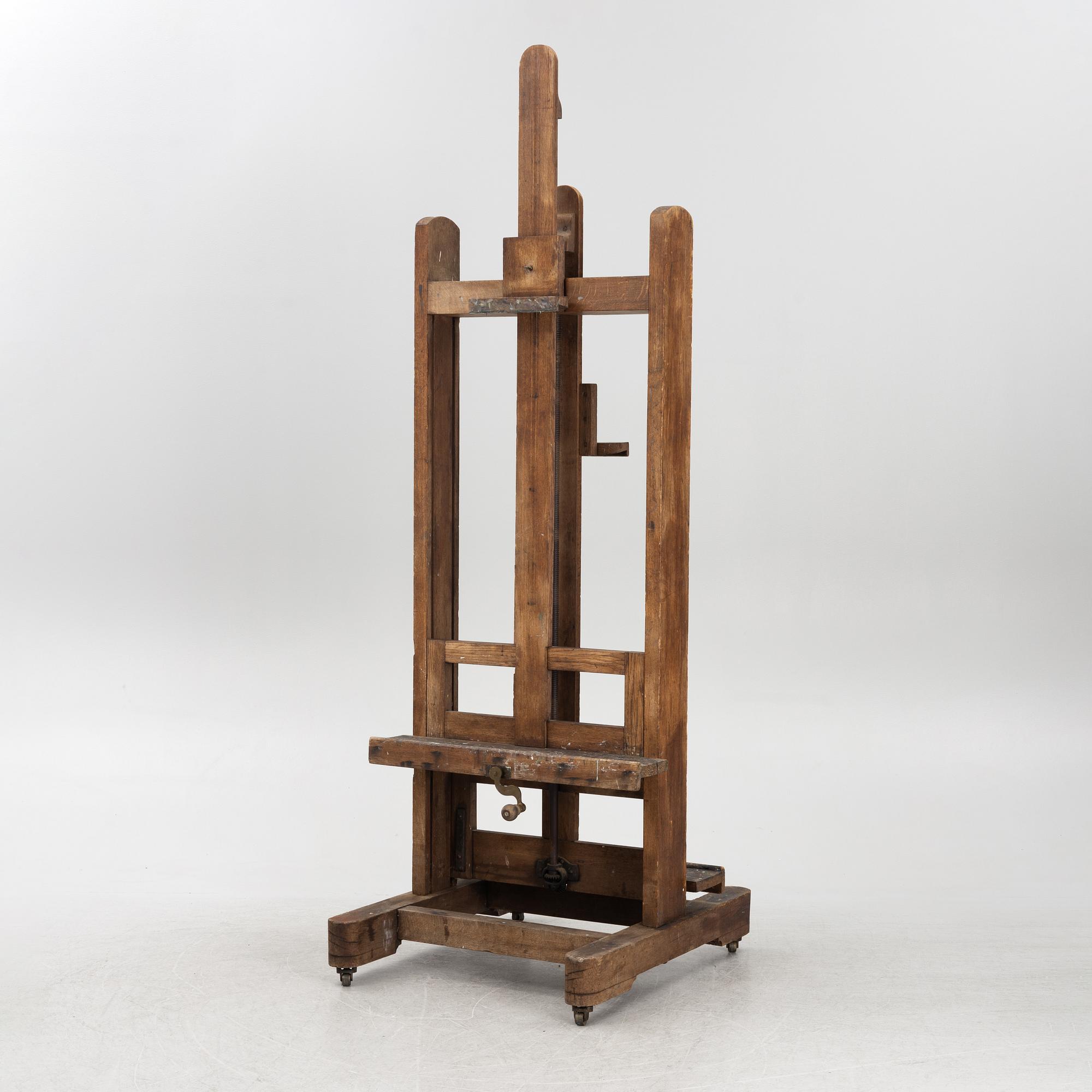 Studio easel, circa 1900.
