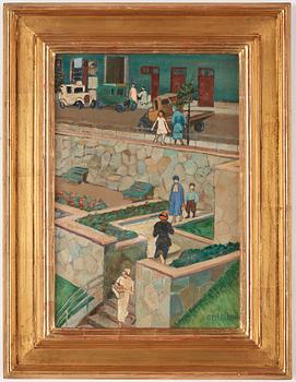 Axel Nilsson, "Terrassen, sommar".