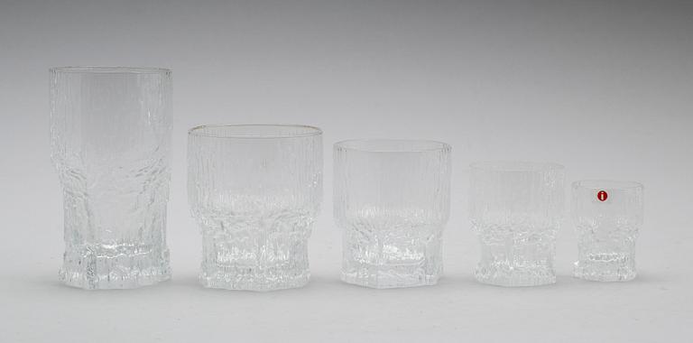 GLASSERVIS, 58 delar, "Aslak", Tapio Wirkkala, Iittala.