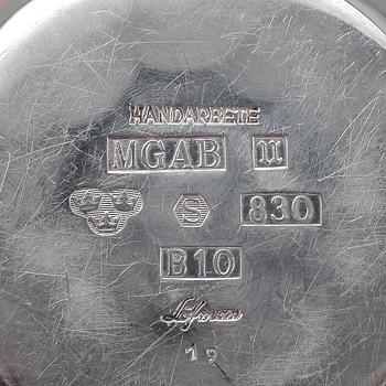 KAFFESET, 3 delar, silver, Erik Löfman, 1975-1976, tot vikt 793 gram.