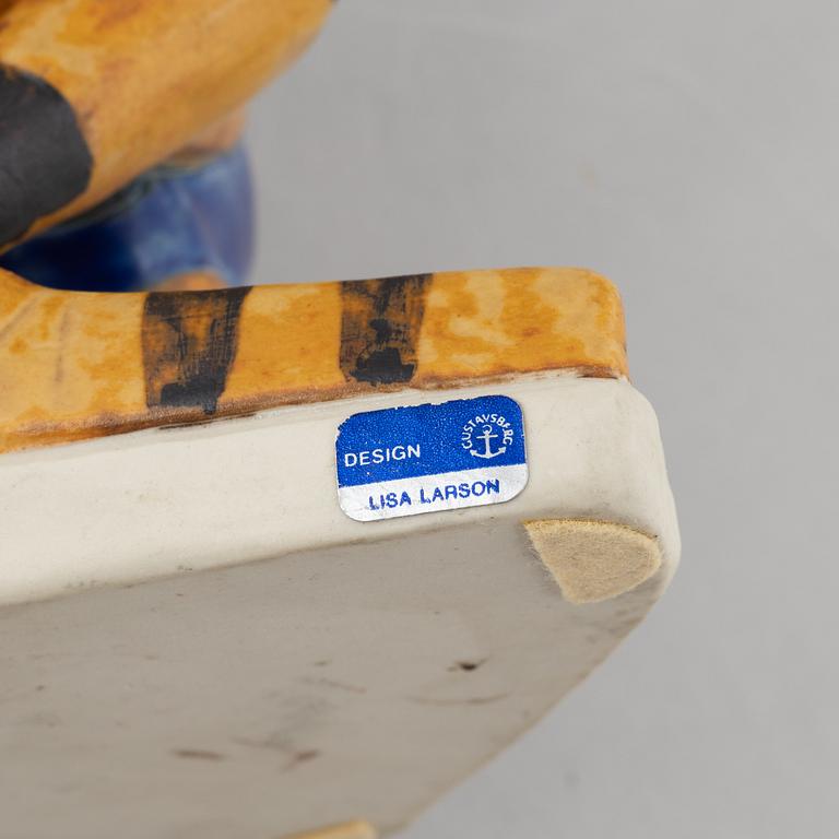 Lisa Larson, figuriner, 2 st, stengods, "Ishockeyspelare", Gustavsberg.