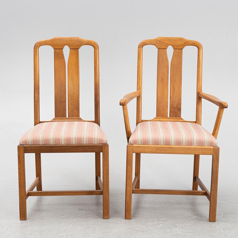 Carl Malmsten, matgrupp, 9 delar, "Ambassadör", Åfors Möbelfabrik.