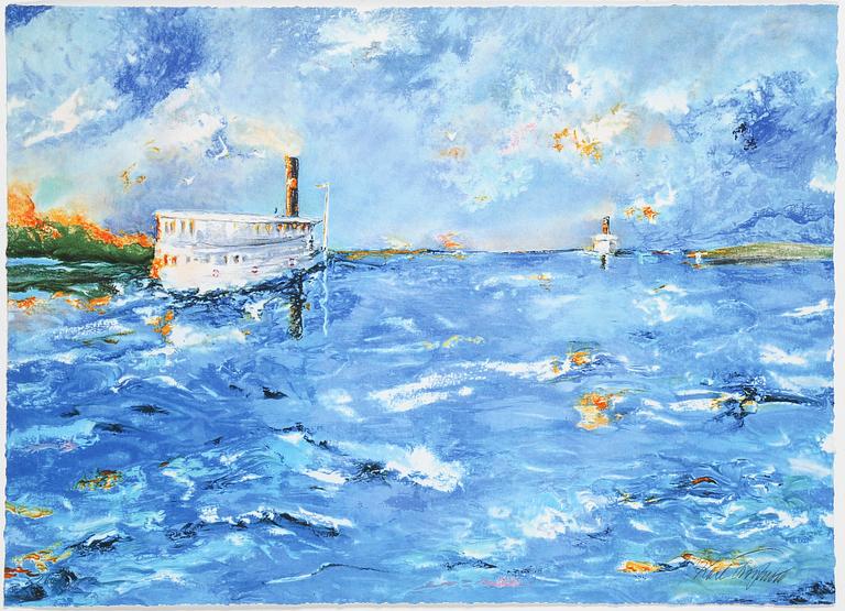 KARL HÖGLUND, färglitografi, signerad och numrerad 260/360.