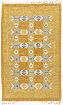 Ingegerd Silow, a flat weave carpet, signed IS, c. 302 x 188 cm.