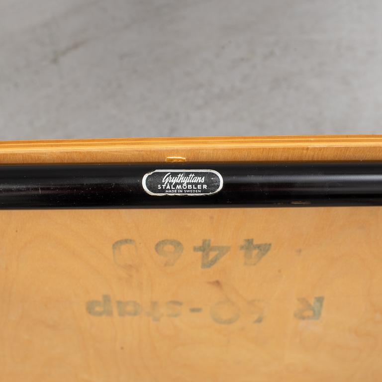 STOLAR, 6 st, Grythyttan Stålrörsmöbler, 1900-talets andra hälft.