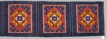 MATTO, a meditation carpet, ten squares, a semi-antique Ningxia, China, ca 598,5 x 62 cm.