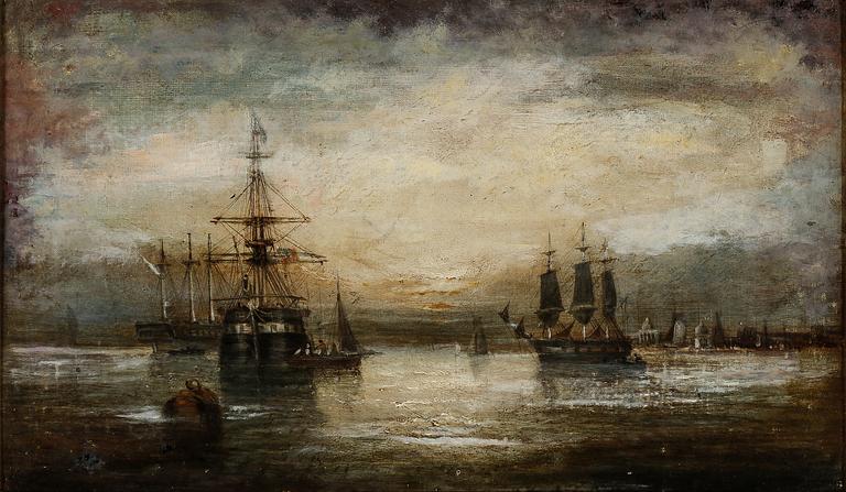 OKÄND KONSTNÄR, olja på duk, 1800-tal.