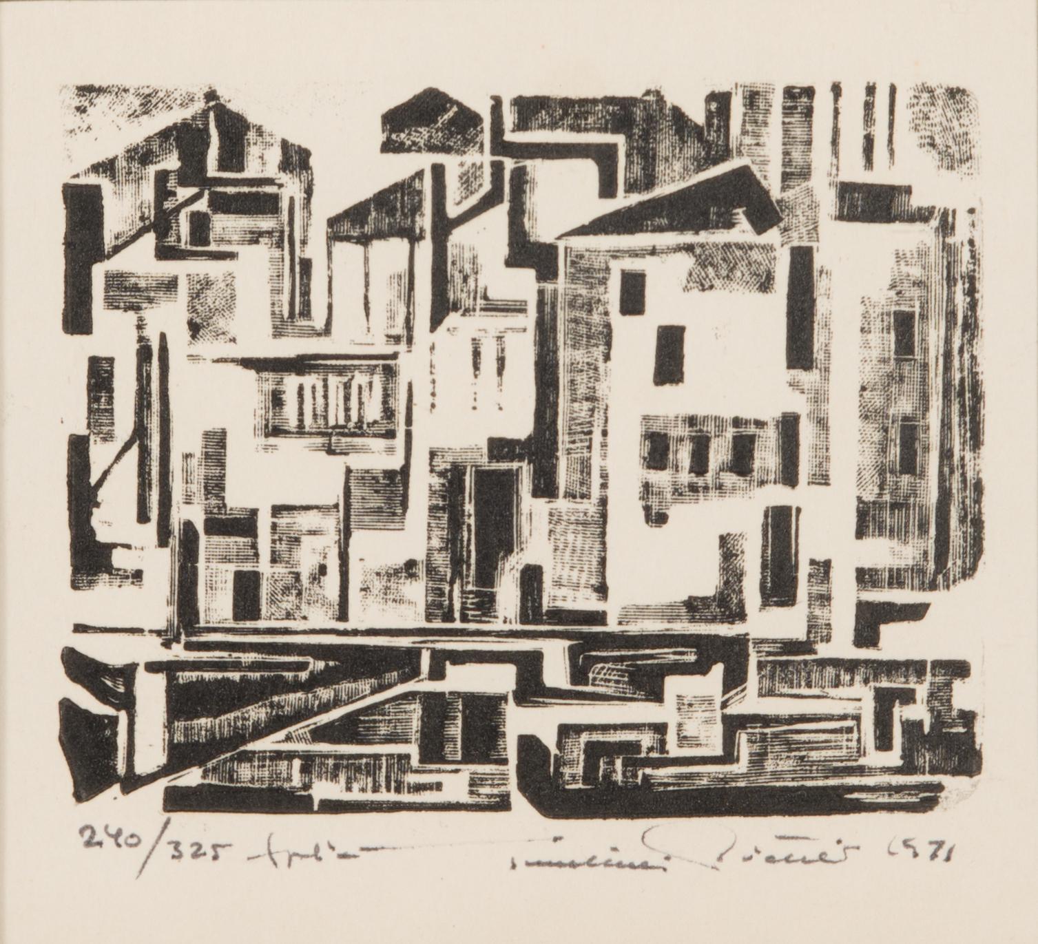 Tuulikki Pietilä, woodcut, signed and dated 1971, numbered 240/325 tpl'a.